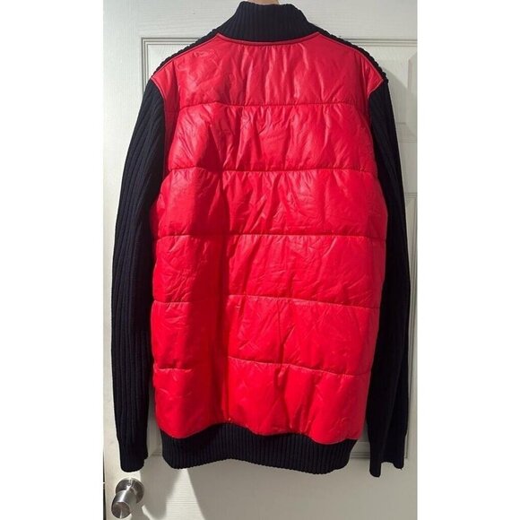 Sean John mens Sweatshirt Button Long Sleeve Dark Blue Sweater Track Jacket,3XL - Picture 4 of 7